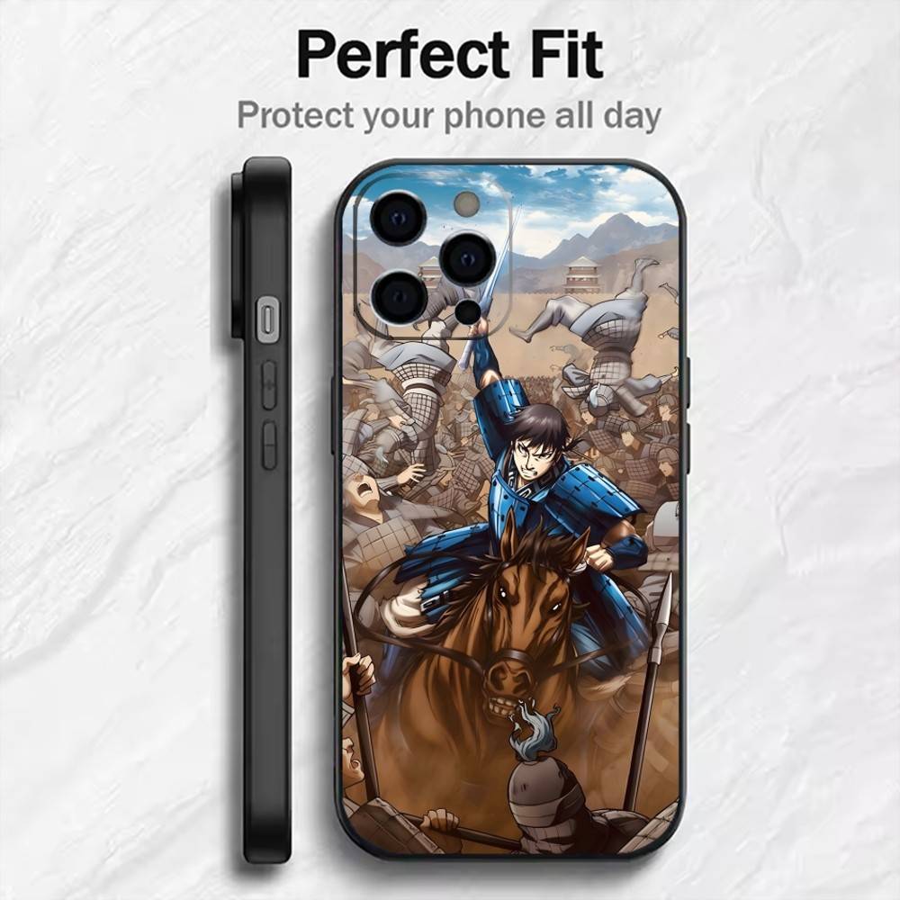 

XIN-K-Kingdom 3rd Season Phone Case For iPhone17,16,15,14,13,12 Plus,Max Soft Silicone Black Cover iPhone15promax