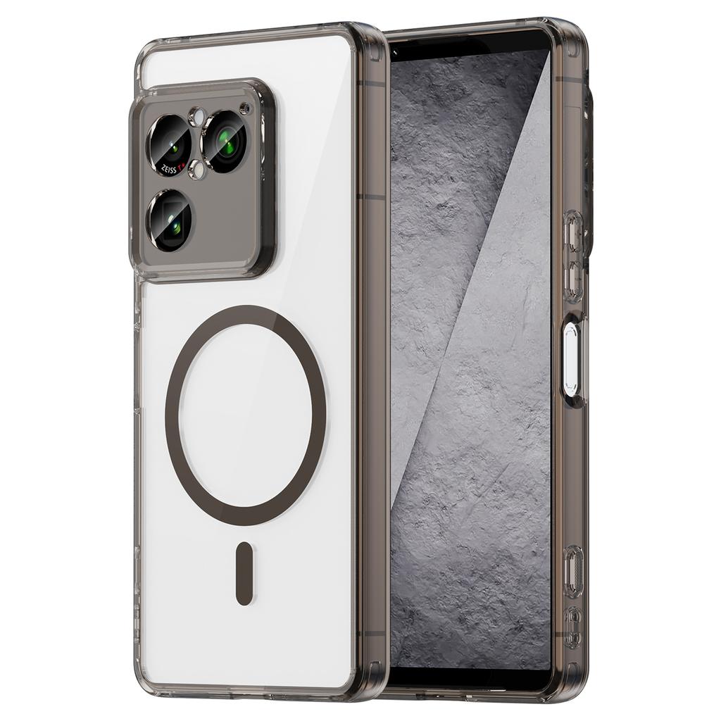 Pouzdro na telefon Sony Xperia 1 VIII, Průhledné magnetické nárazuvzdorné tenké krycí pouzdro pro Sony Xperia 1 VIII