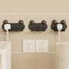 Wall Mount Power Plugs Hook No Drill Adhesive 1/2/3 Slots Plugs Holder Kitchen Appliances Charger Plugs Organizer Rack