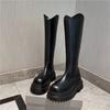 European boots Knight boots Women's 2025 autumn and winter thick-soled muffin boots Locomotive boots Skinny boots