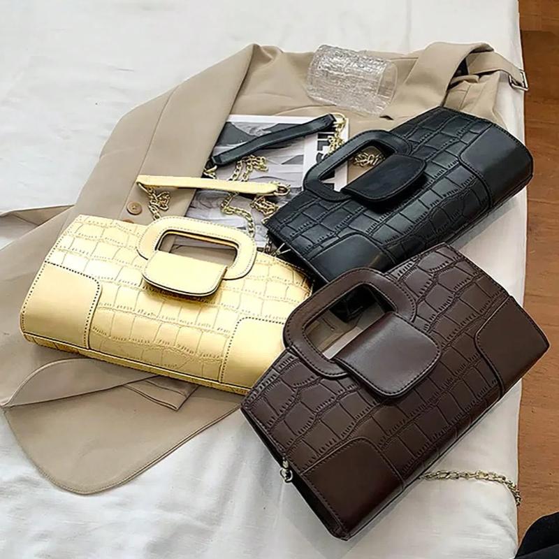 Trendige Ketten-Umhängetasche Damen Kleinserien-Design Baguette-Handtasche Vielseitig Ins Beliebt Mini-Quadratische Tasche Handheld