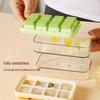 8-Cell Press-Type Ice Cube Tray with Lid, Quick-Release DIY Ice Mold
