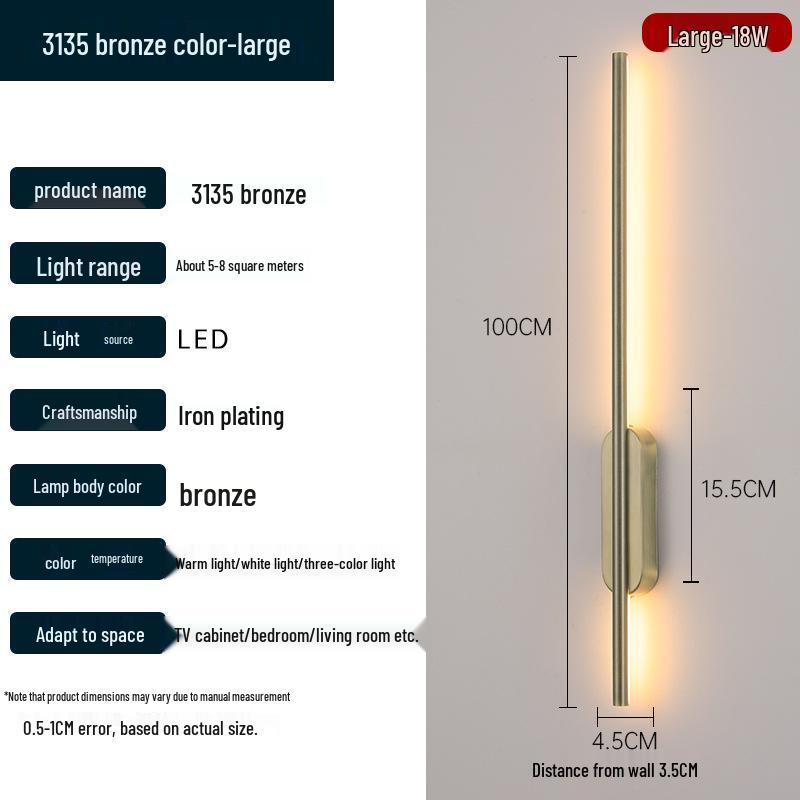 Modern Minimalist LED Anti-Glare Wall Light: Creative Indoor Lamp for Bedroom, Living Room, or Restaurant