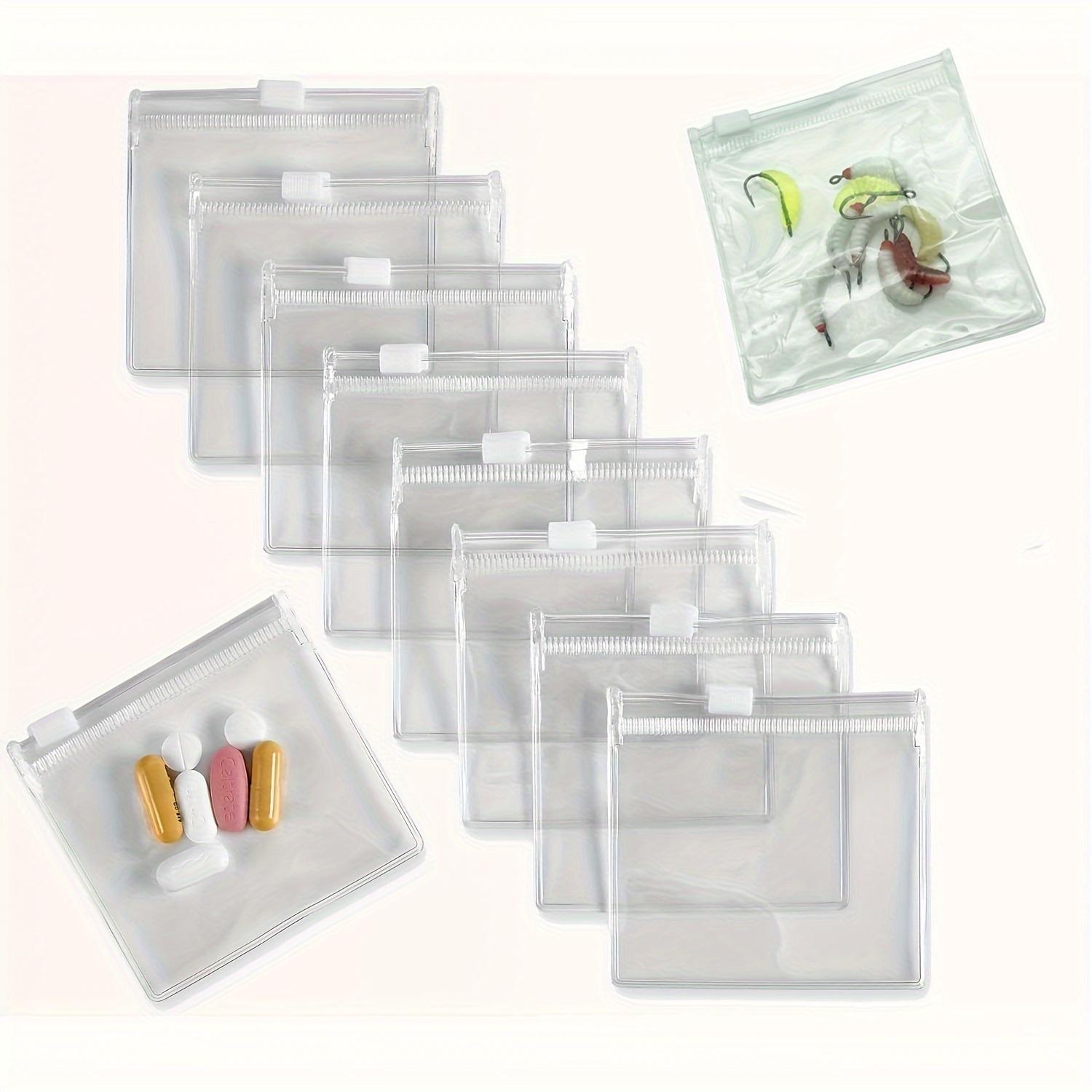 

5PCS Reusable Zipper Medicine Bags, Self-Sealing Pill Organizer, Travel Storage Pouch for Jewelry & Small Items чистый