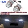 White 120W LED Angel Eyes Position Lights for BMW E39 E53 E60 E61 6312694048 63126916097 63126929309, Halo Ring Headlight Bulbs