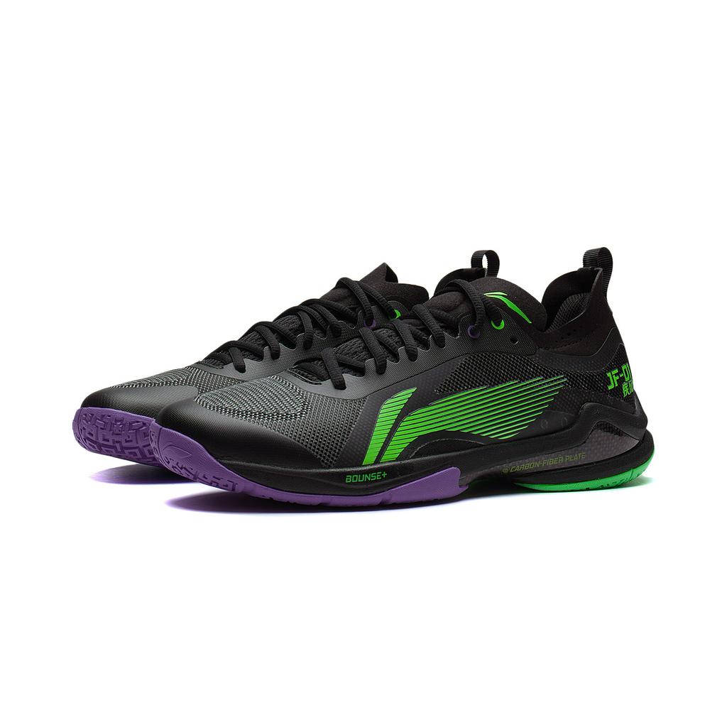 Li Ning Sprint Pro Badminton Shoes Unisex Low Top Black/Green AYAS012-2