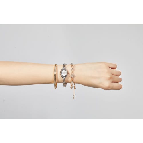 TIME100 Gift Set: Women's Watch and Bracelet with Japanese-Made Citizen Movement, 30M Water Resistance