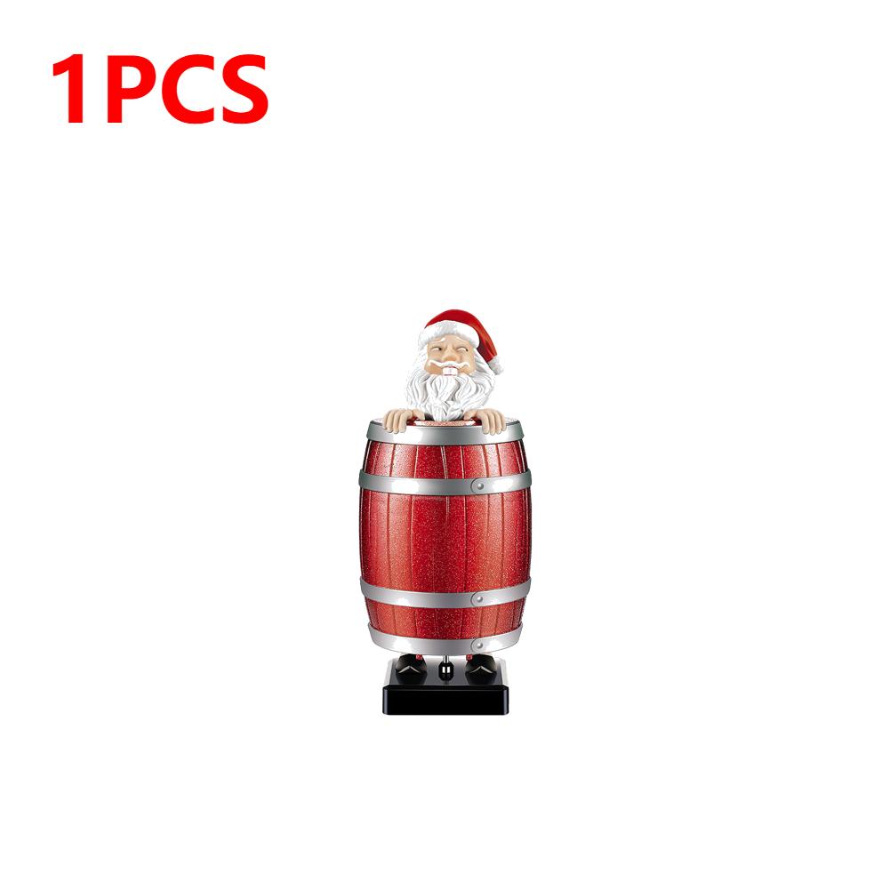 

1-4 шт. Смішна коробка для сигарет Тримач для сигарет Пародійна коробка Дивний дядько Санта Клаус Дерев яна бочка Коробка Фігурки Різдвяна прикраса