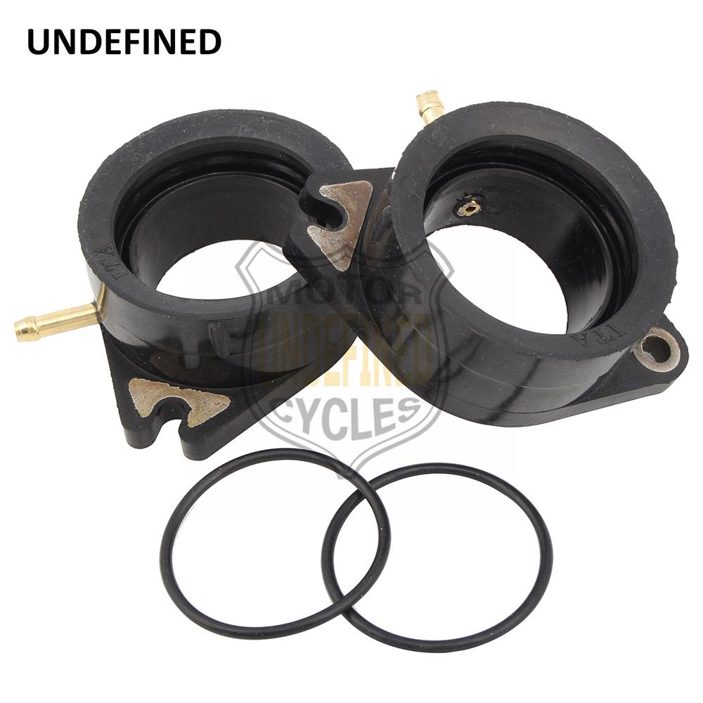 2pcs Motorcycle Carburetor Intake Manifold Adapter For YAMAHA XV700 XV750 XV920 Virago VIRAGO 1100 XV1100 XV 700 750 920 1000 чёрный