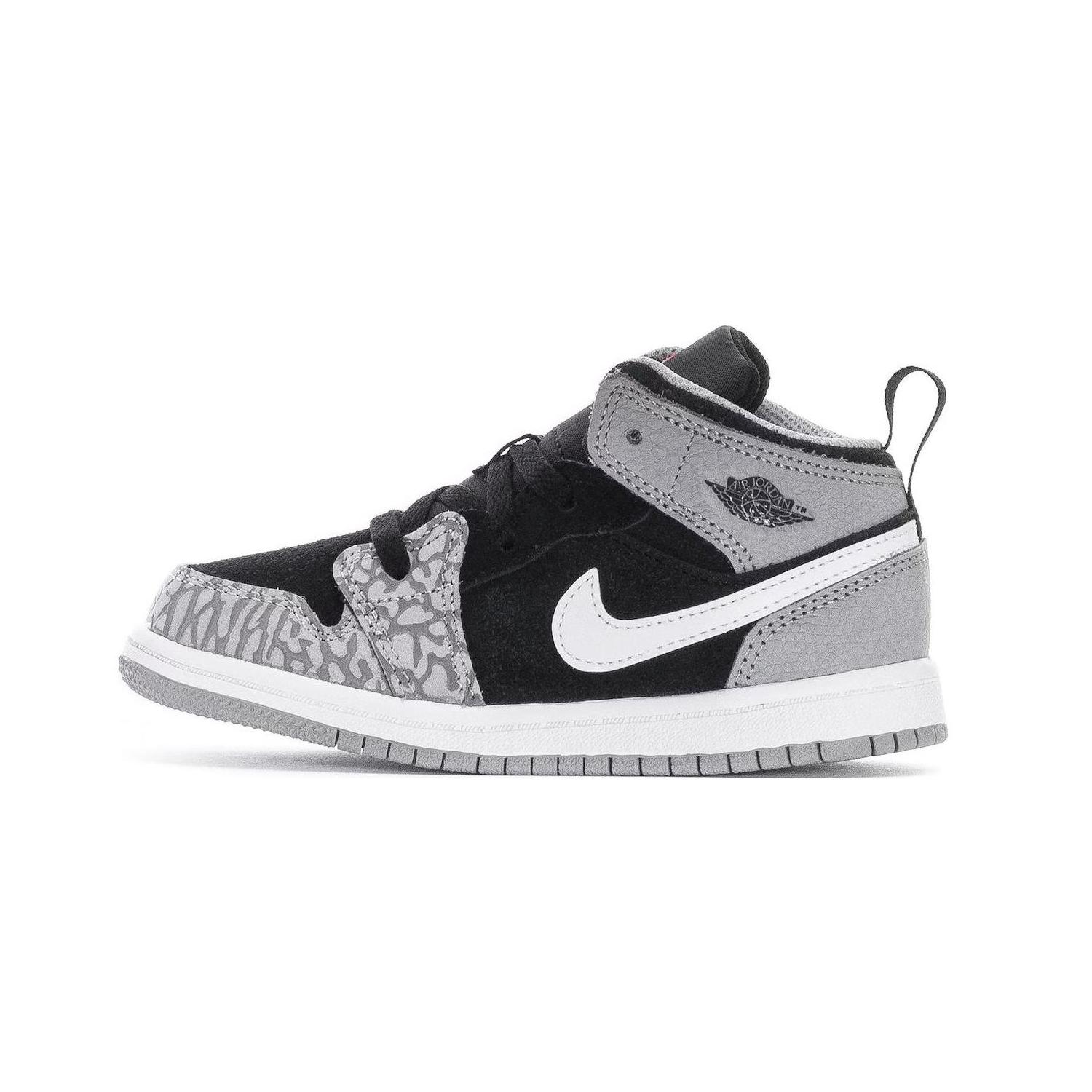 

Детские кроссовки Air Jordan 1 Mid SE TD Elephant Toe Серый Черный Белый DM6217-016 22