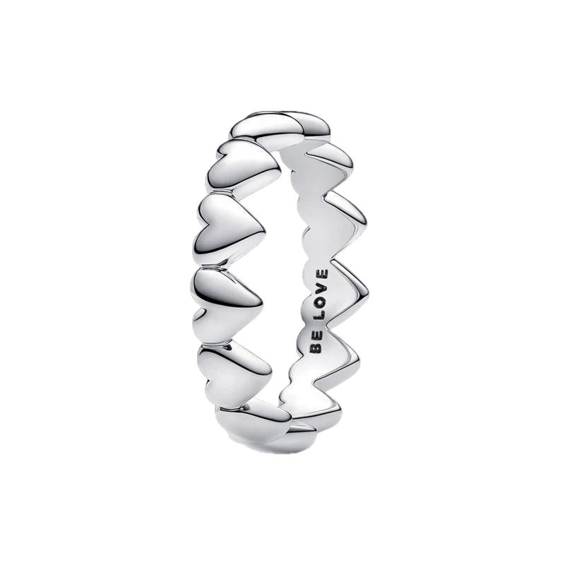 S925 silver new silver bow ring pink color black fashionable niche high-end women's jewelry