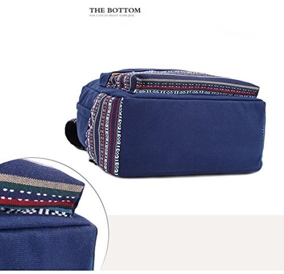 iSmile Backpack, Men's and Women's, Outdoor Canvas, Perfect for Commuting, School, and Casual Use, Blue