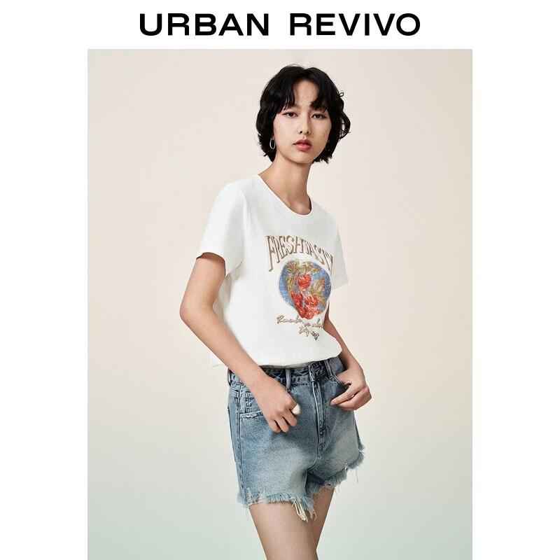 UR2026 Women s Casual Print Short Sleeve T-Shirt S