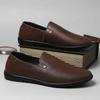 Leather Men Casual Shoes Luxury Brand Soft Italian Mens Loafers Moccasins Breathable Slip On Lazy Driving Shoes Plus Size 37-47