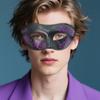 Venezianischer Stil Handbemalte Halbmaske für Kostümpartys Leichter, langlebiger Kunststoff Bequeme Passform Wiederverwendbares Rollenspiel-Accessoire