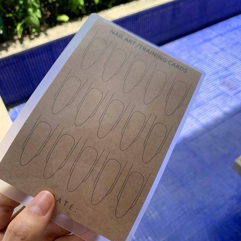 Nail Art Lines Practice Paper Drawing Painting Template Learning Book Manicure Tools Uv Gel Polish Guide Nails Accessoires