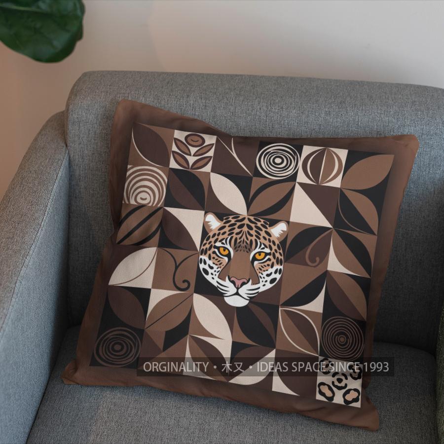 2D Bunte Leopardendruck Kissen Für Stilvolle Dekoration Muster Kissenbezug Geeignet Für Sofa Schlafzimmer Auto Kissenbezug