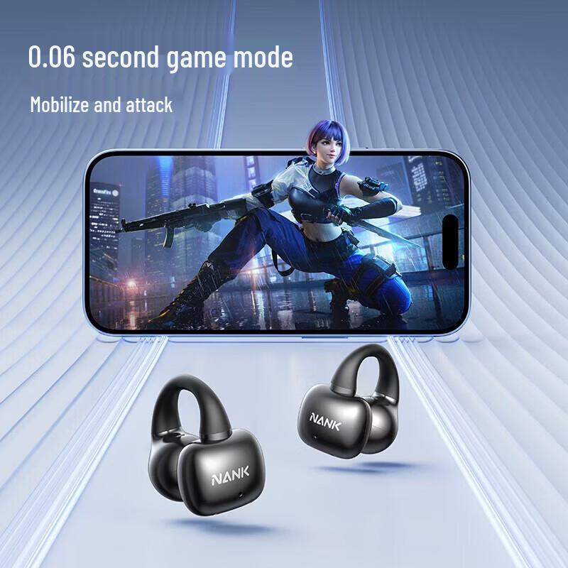Nankka Clip Super Open-Ear Clip-On Sports Bluetooth Headphones