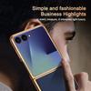 Für Samsung Galaxy Z Flip 7 Hülle Luxus PU Leder Skin Plating Schlanke Schutz-Rückseite Hülle für Samsung Z Flip7 Handyhülle
