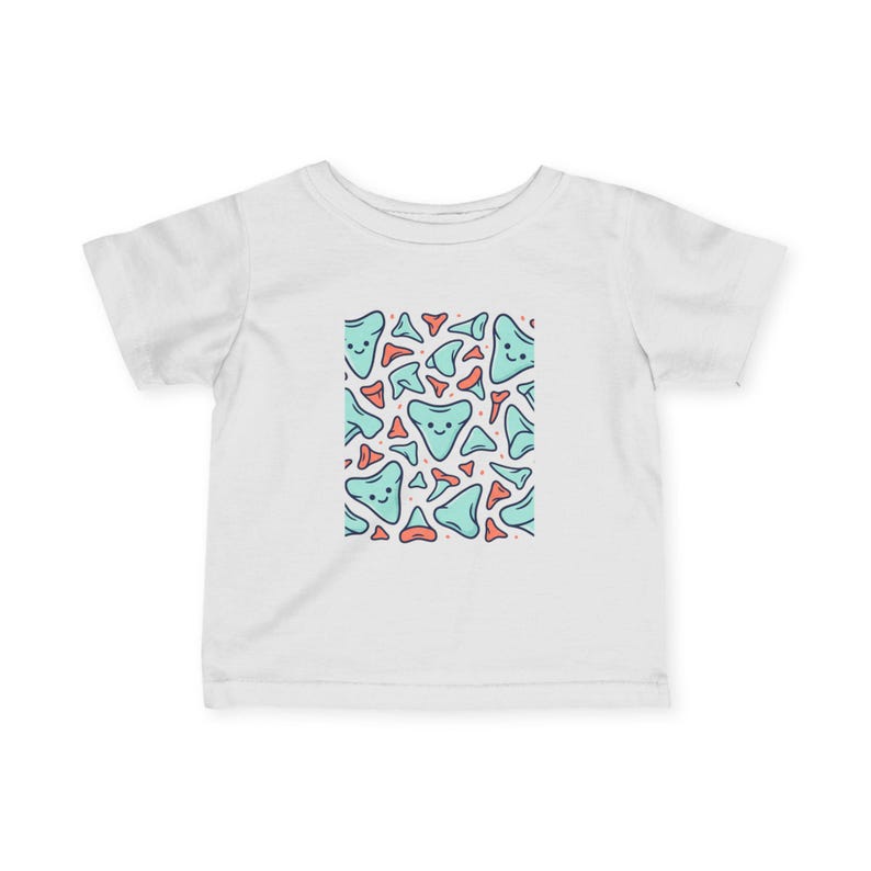 Infant Tee | Smiling Triangle Pastel Geometric Pattern 120
