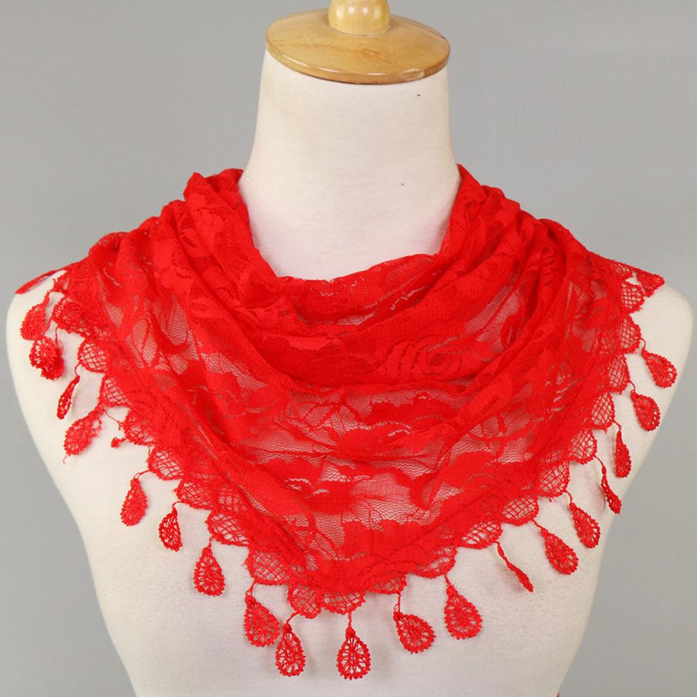 Any Occasion Scarf Fashionable Neckerchief Hollow Rose Scarf Lace Scarf