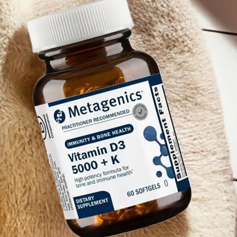 Vitamin D3 5,000 + K, 60 Softgels