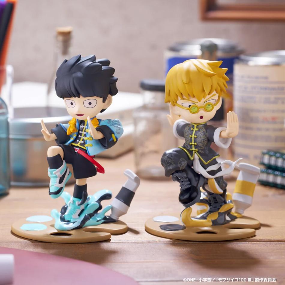 11CM Anime Mob Psycho 100 Figures Gk Reigen Arataka Q Edition Kawaii Figurine Toy Model Doll Desktop Ornaments Collectible Toys