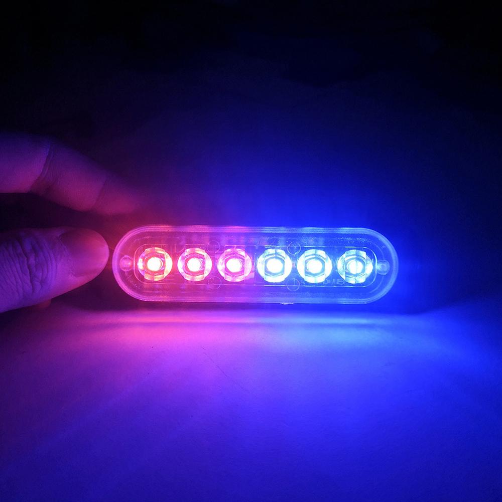 Led Strobe Light Flashing Grille Lights Car Emergency Light 6Led Warn Light Police Lights For Car Truck Strobe Led Light 12V 24V