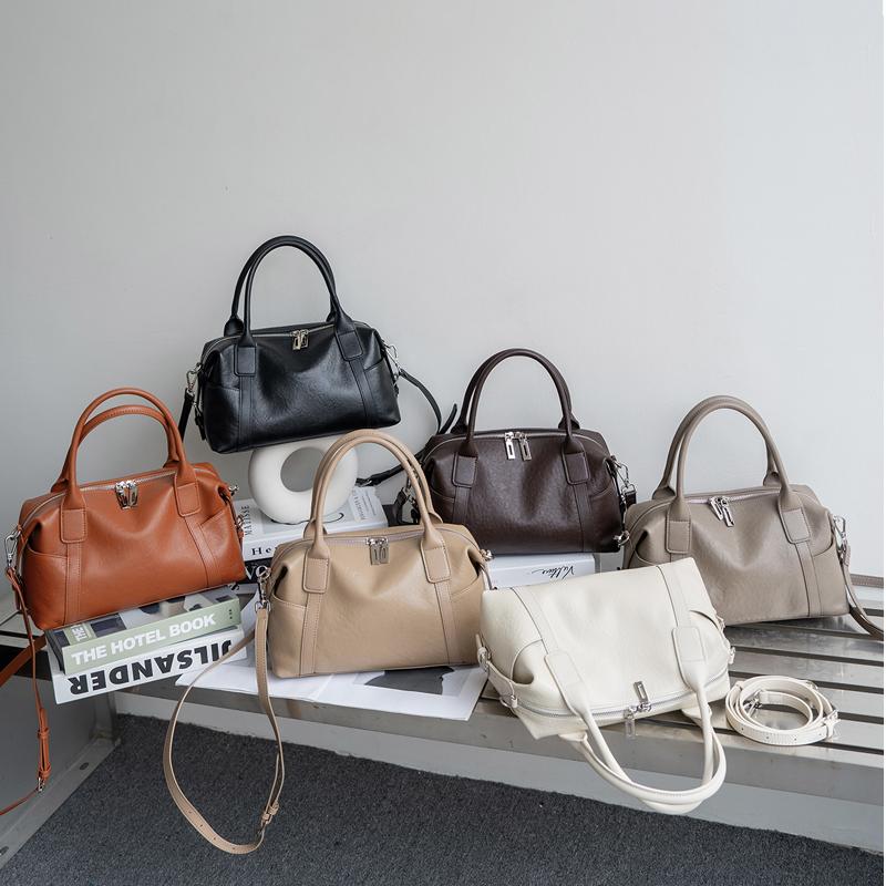 2026 New Fashi Tote Bost Bag Leather Women Bag Simplicity Handbag Solid Vintage Shoulder Messenger Bag for Ladies Large