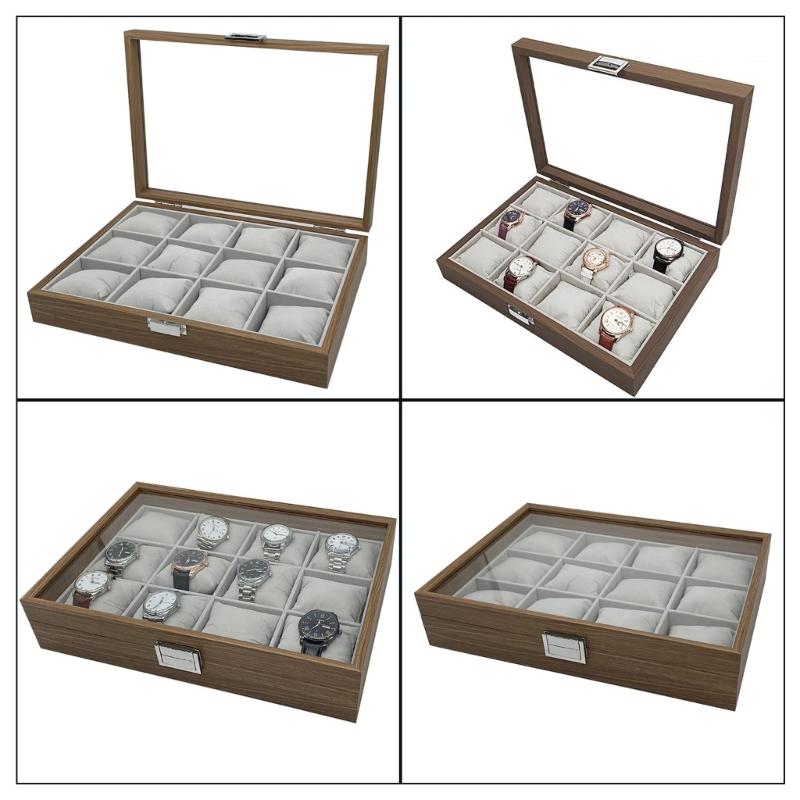 Watch Storage Box Watch Collection Box with 12 Slots Watch Display Case Watch Organizers Suitable for Jewelry Stores