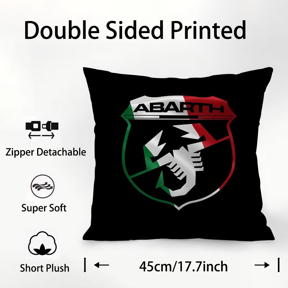 Brand A-Abarth Scorpion Pillow Case Plush Fabric Soft Double Sided Print Sofa Cushion Cover Throw Pillow Covers