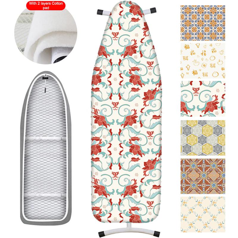 Ironing Board Cover Scorch Resistant Premium Cotton Padding Anti-Slip Washable Reusable Cover for Home Laundry Room Use
