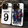 Coque de téléphone Football S-Star M-MbappeS-S Pour iPhone 17,16,15,14,13,12,11 Plus,Pro Max,XS,Intérieur Plaqué Argent Coloré