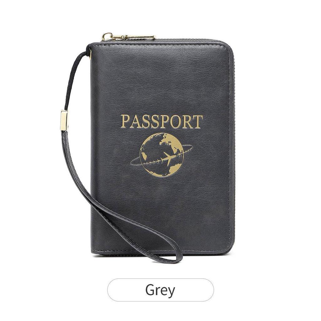 2024 RFID-Blocking Passport Holder & Travel Wallet with Zipper Closure