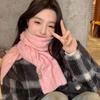 Early Autumn Treasure Korean Hemp Gray Winter Atmosphere Versatile Thickened Warm Scarf Cold-proof Knitted Wool Scarf