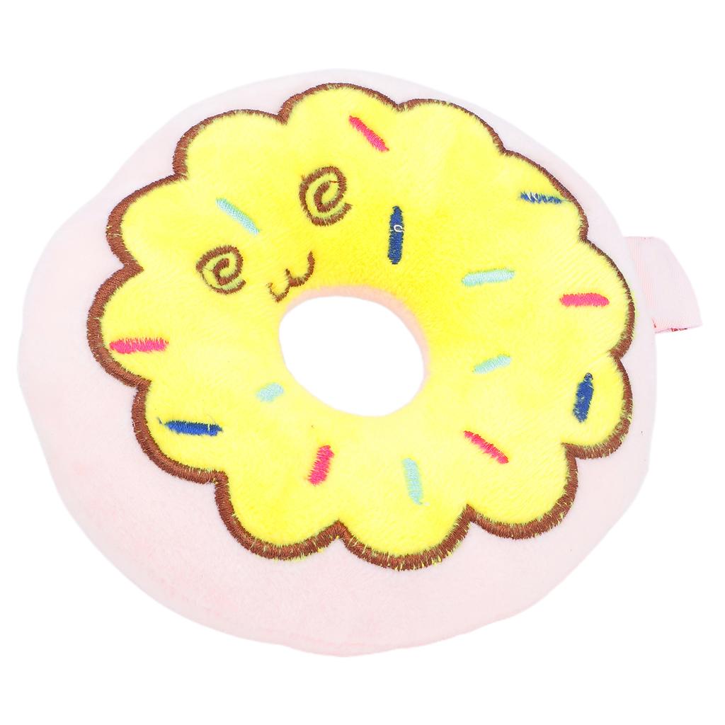 Dog Squeaky Toy Stuffed Bite Resistant Donuts Pet Toy Soft Plush Toy for Dogs Pets
