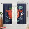 2pcs 2D Flat Printing Curtains Peachy Sweet Authentic Good Stuff Polyester Without Electricity 0 Perfect for Entryway Room