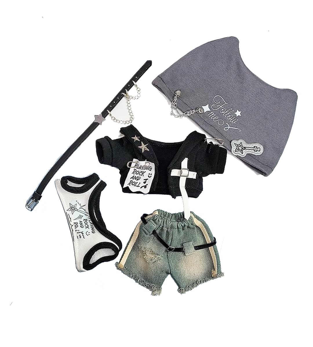 

Original Plush Clothes for Plushies, Doll Clothes for 202530cm Dolls, Everyday Clothes for Dolls (5 pieces, 30cm) [Used]