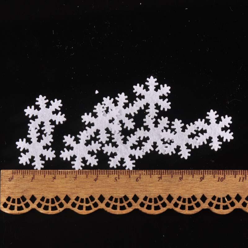 Mini White Snowflake Christmas Decoration Craft Materials (1-3cm)