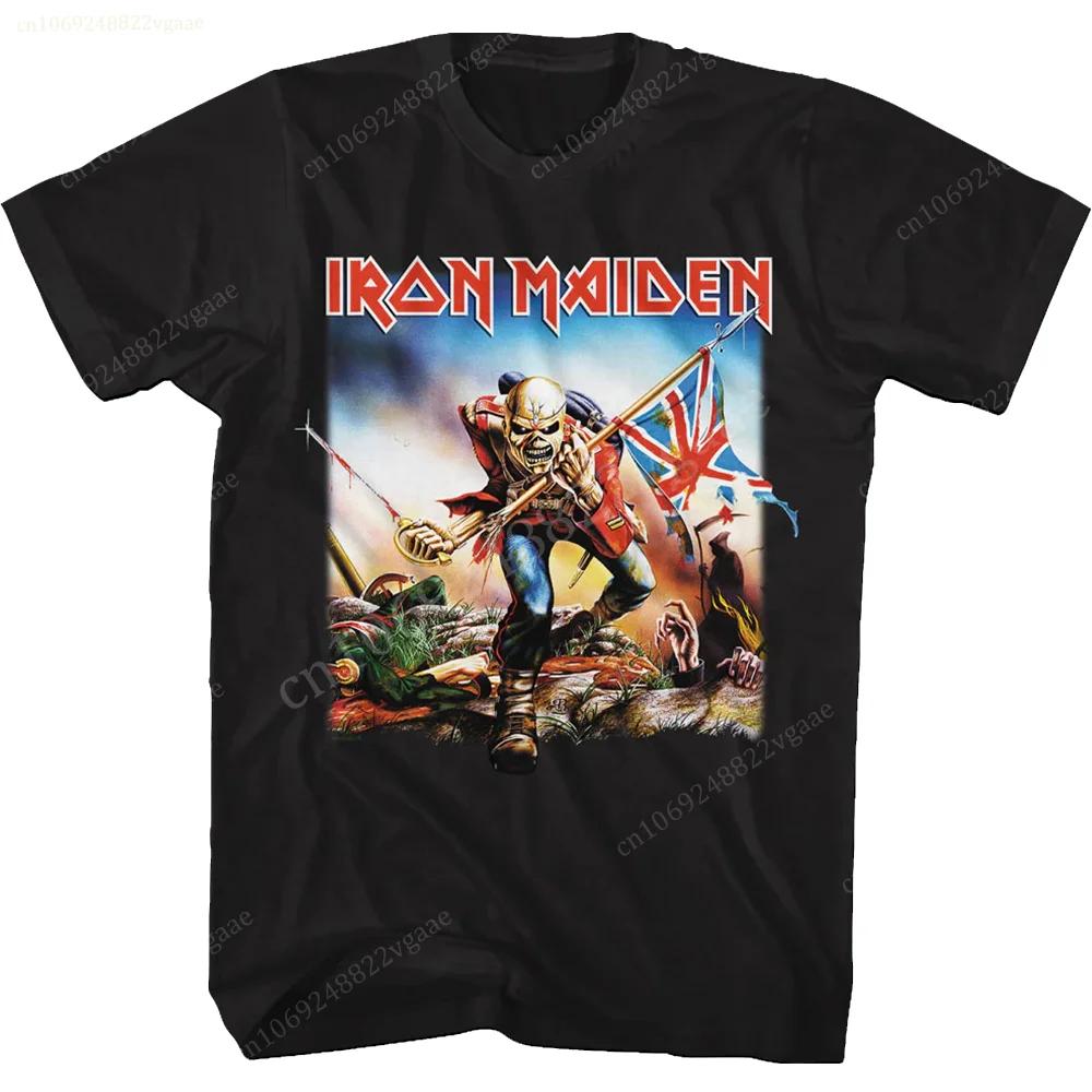 

Футболка Iron Maiden 2024 года для мужчин и женщин, винтажная летняя футболка для взрослых из хлопка и полиэстера для детей, хип-хоп, топы, тяжелый металл XXL слоновая кость