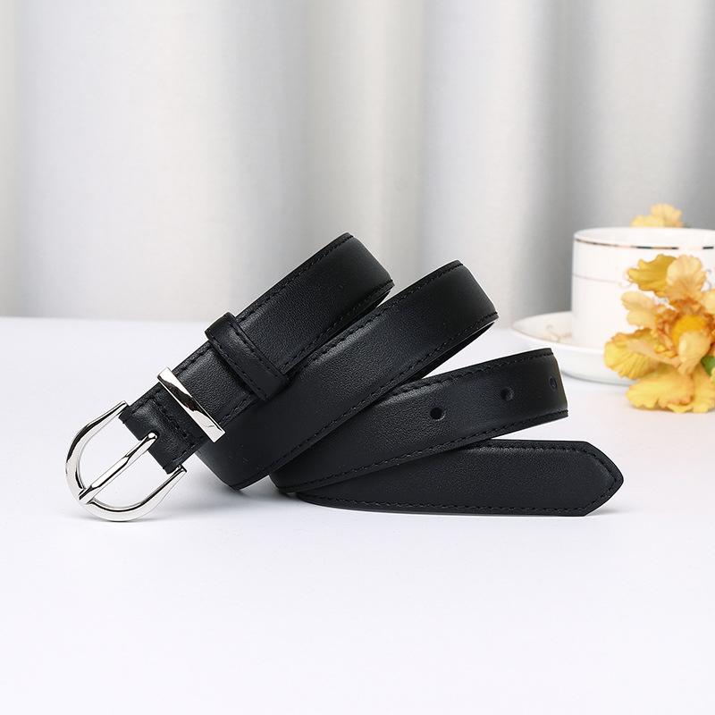 Женский Простой и Универсальный Модный Тренд Кожаный Ремень Женский Легкая Роскошь Высококлассный Шикарный Стиль Декоративный Ремень Женский 95cm