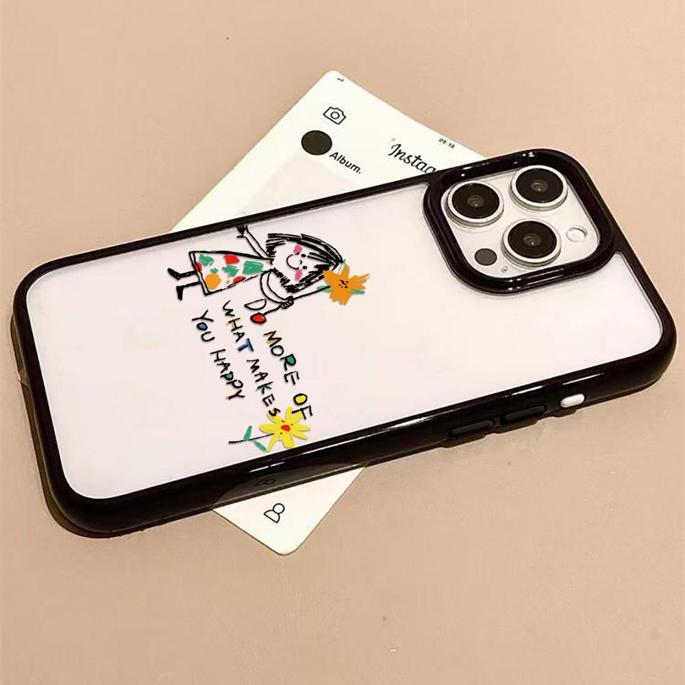 Acrylic Phone Case for iPhone 11 12 13 14 Pro 12 14 16 Pro Max for Samsung A16 A36 A56 S24 FE High-quality Painted Anti-fall Mobile Phone Case