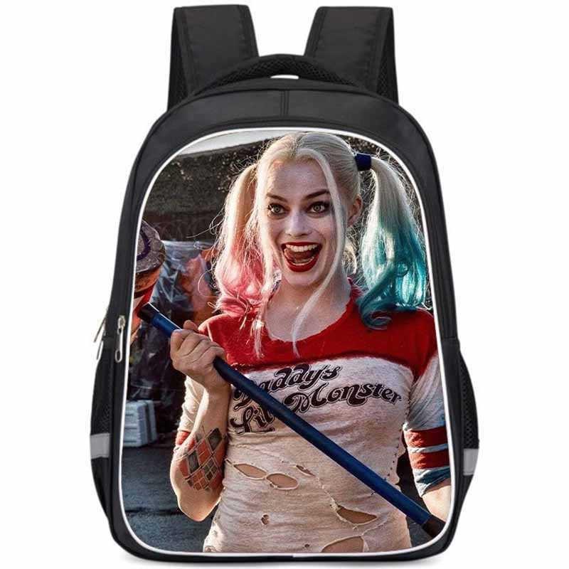 Harley Quinn Large Capacity Lightweight Oxford Fabric School Backpack For Kids