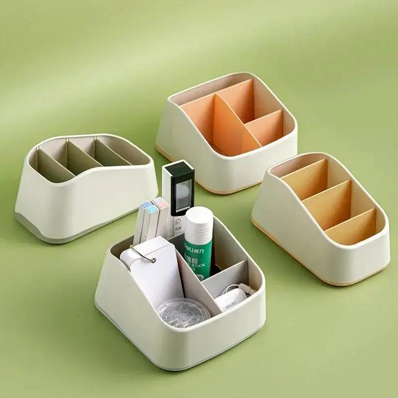 Remote Control Miscellaneous Storage Box Plastic Lattice Student Desktop Stationery Rack Storages Boxs Home Cosmetics Organizer