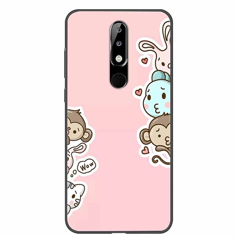 Per Nokia 6.1 Plus Custodia Adorabile Morbido Silicone Cartone Animato Gatto TPU Custodie per Telefono per Nokia X6 Copertura 6.1Plus Carina Coque per NokiaX6 Guscio