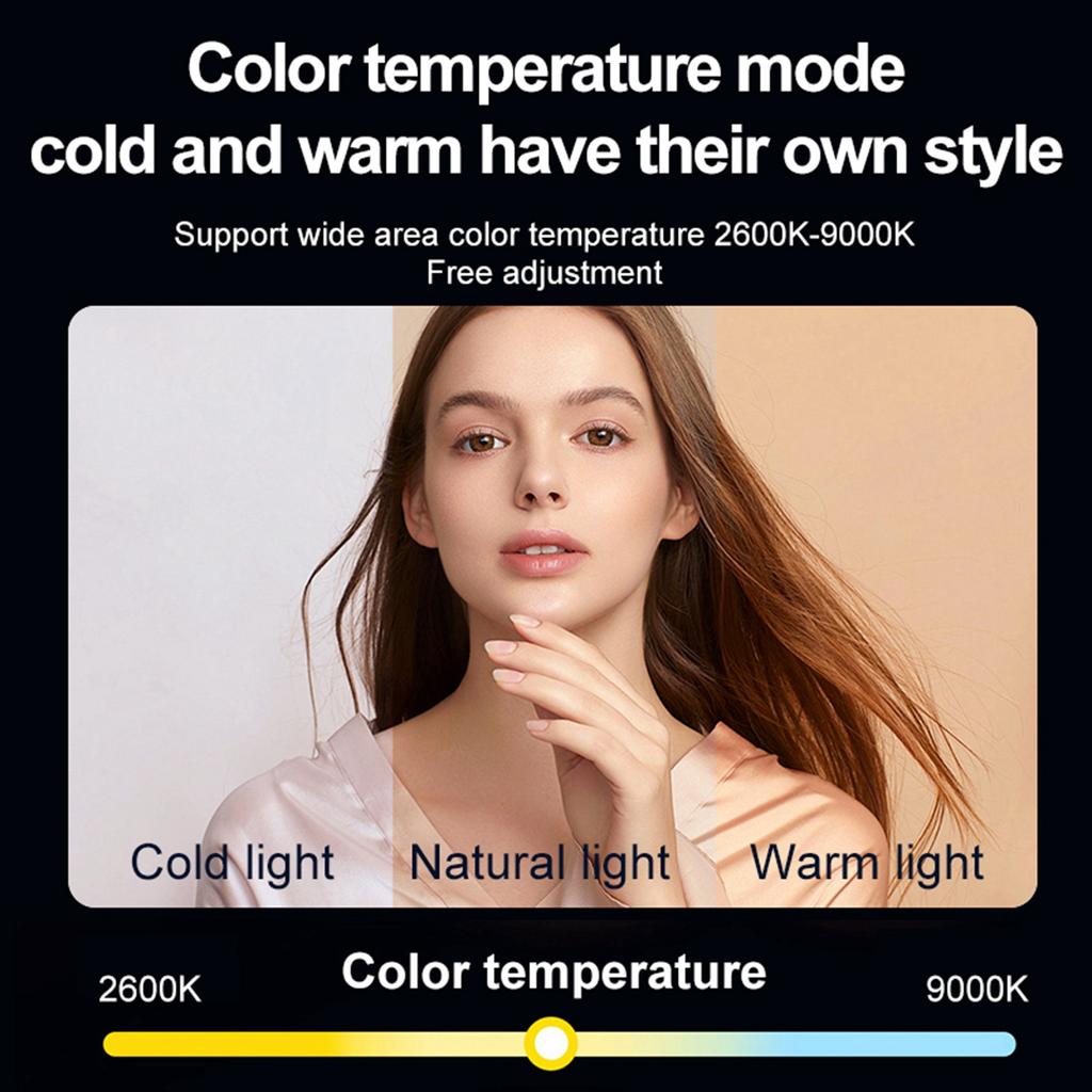 Pocket LED Video Light LED Fill Light Video Conference Light 2500K-9000K Dimmable Built in 3000mAh B