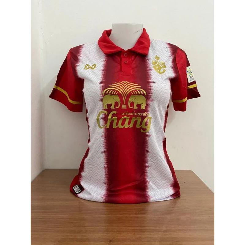 

Limited Edition THAILAND National Football Soccer Vintage Polo Shirt Women JERSEY Print Quick Dry Short Sleeve Uniform Elephant Flag Badge Logo ONESIZE