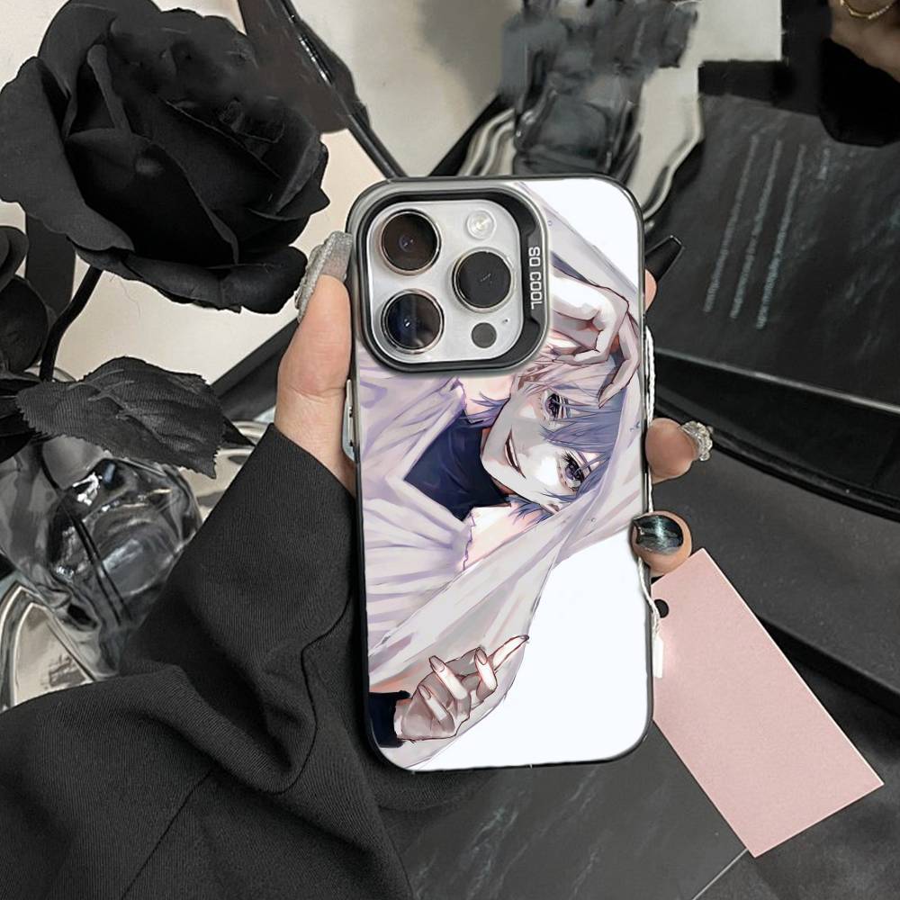 F-Killua Zoldyck H-Hunter X Hunter Phone Case For iPhone17, 16,15,14,13,12 Pro Max Black Candy Matte Shockproof Cover