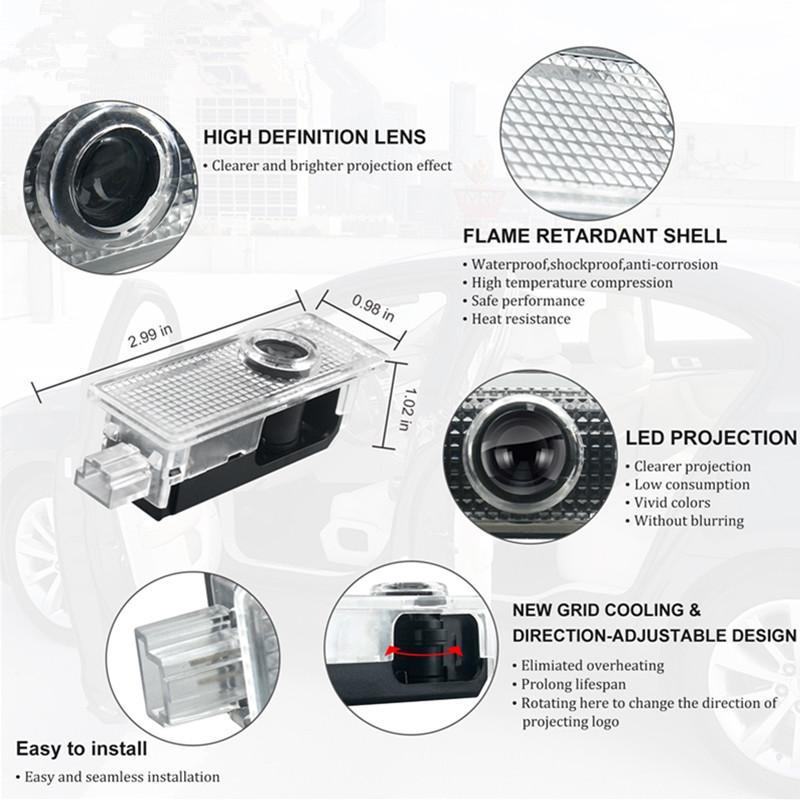 Car Accessories Led Lights Door Projector Lamp For BMW E90 E92 M3 E60 E61 E65 F01 F02 F10 F30 F48 G30 G38 X1 X2 X3 X4 X5 X6 X7