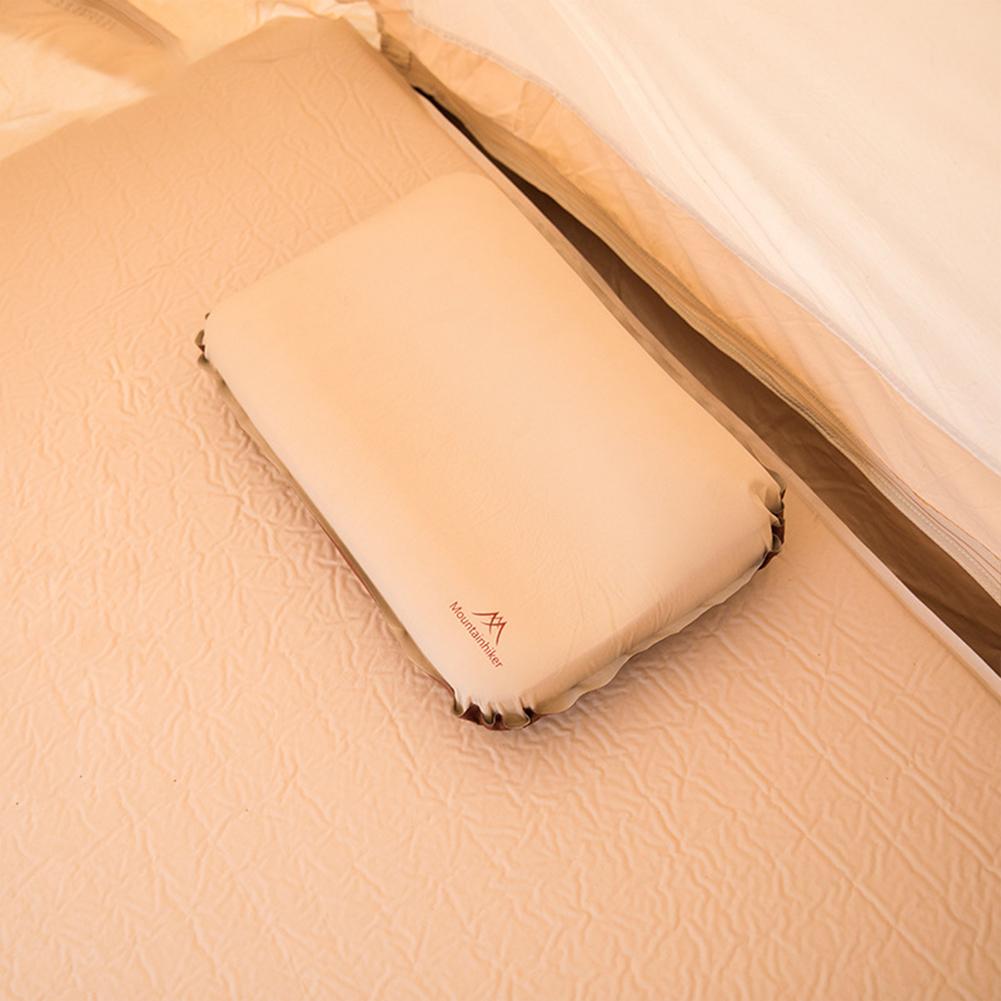 Camping Pillow Portable Self Inflating Sleeping Pillow 3D Ultralight High Imitation Suede Pillowcase Outdoor Travel Neck Pillow